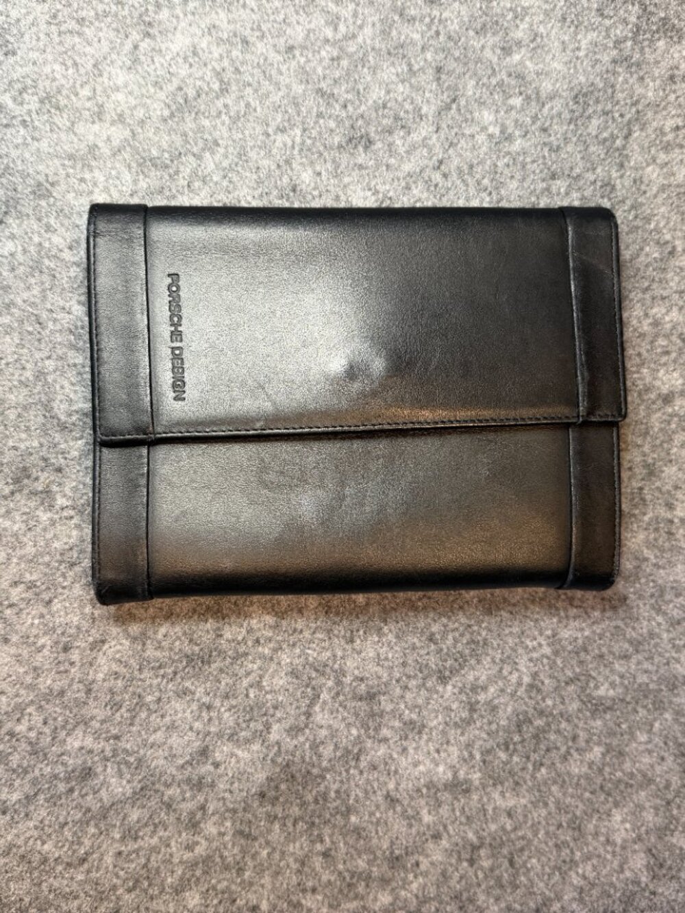 Porsche Design Black Leather Travel Wallet Organizer Holder Germany
